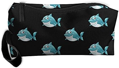 Shark Squad Multi-functional Cosmetic Makeup Bag Zipper Closure Bags Toiletries Organizer Bag