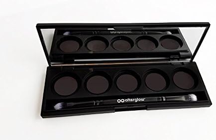 Magnetic Eye Shadow Palette with Mirror, Duo Vegan Eye Shadow Brush [five 26mm pan wells]