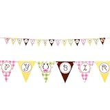 Pink Cowgirl Party Supplies - Flag Ribbon Banner