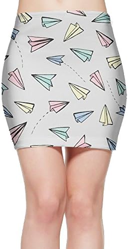 Paper Airplane Plus Size Sexy Hippie Retro Women's Mini Skirts