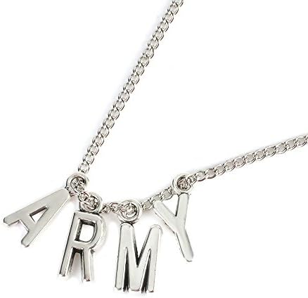 HDGJH Fashion New Women Ladies Popular Mouse Over Image to Zoom Kpop-BTS-Jimin-Necklace-Bangtan-Boys-Army-A-R-M-Y-Pend Valentine's Day Present