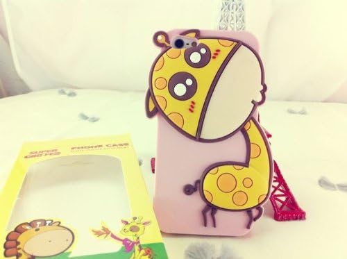Genesong Nice Gift Silicone Cute Giraffe Phone Case New Design for Iphone 5/5s(Pink)