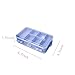 LazyMe Large Pill Box Medicine Organizer 2 Layer Air Tight Weekly Lock Case (White) (Blue)