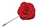 Gellwhu 12pcs Men's Suit Lapel Flower Brooch Pin Rose for Wedding Boutonniere Stick