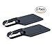SWISSELITE 2 Pack Luggage Tag, Travel Bag Labels, PU Leather Luggage Tags Identifier for Suitcases