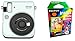 Fujifilm Instax Mini 70 - Instant Film Camera (Icy Mint) and Instax Mini Rainbow Film Value Pack - 10 Images