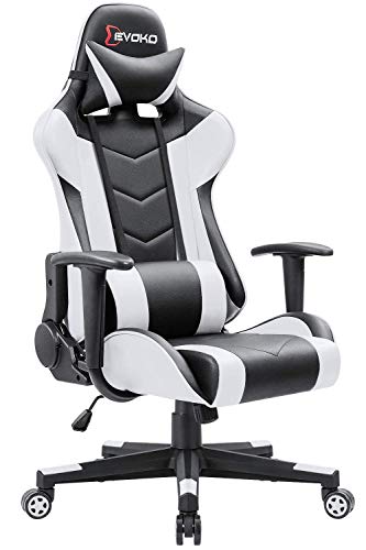 Devoko Ergonomic Gaming Chair Racing Style Adjustable Height High Back Pc Computer Chair With Headrest And Lumbar Support Executive Office Chair White On Galleon Philippines