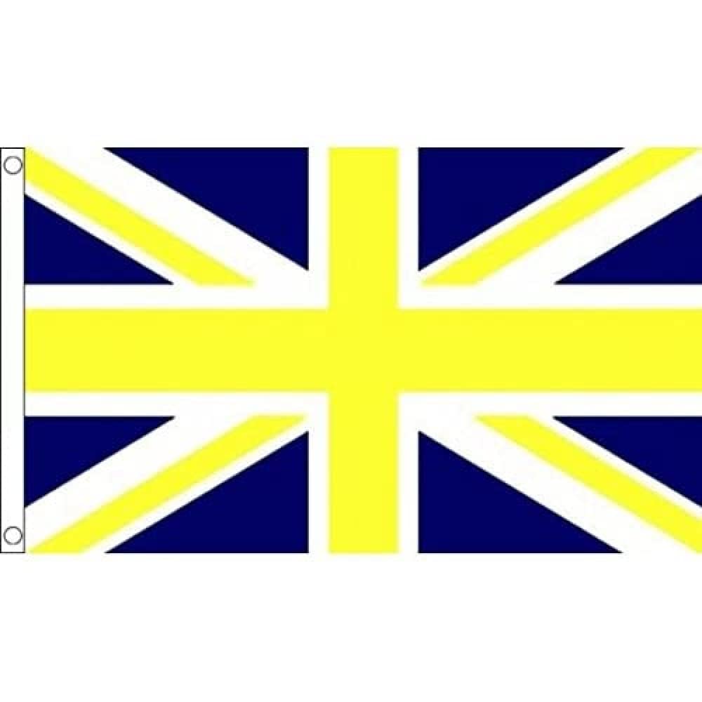 AZ FLAG - Union Jack Blue And Yellow Flag - 3x5 Ft - 100D Polyester United Kindgom Banner with Two Metal Grommets - Fade Resistant - Vivid Colors - 3' x 5' Feet - 150x90 Cm