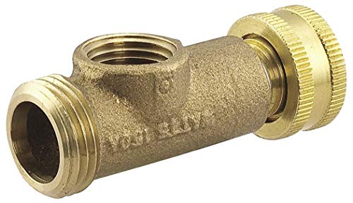 WATTS 4-5/16"H Stainless Steel with Brass Adapter Water Hammer Arrestor Hose Adapter, GHT x GHT X NPT