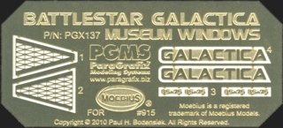Battlestar Galactica Museum Windows Model Kit Photoetch Set