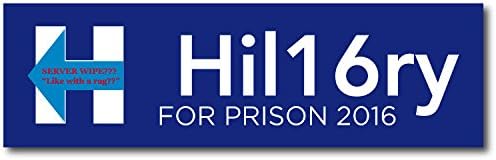 Hillary for Prison 2016; Bumper Sticker (1)