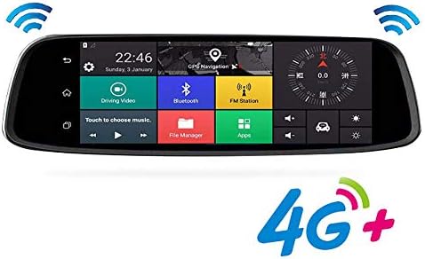 SPFCAR Newest Car DVR 4G Bluetooth4.0 Rearview Mirror Digital Video Recorder Dual Lens Registratory Camcorder Night Vision