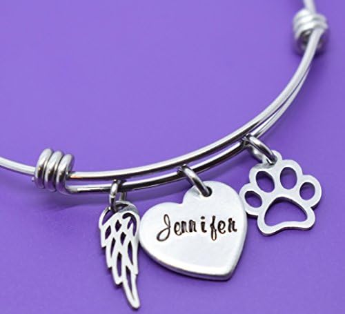 HandmadePersonalized Pet Memorial Bracelet Personalized Pet loss Gifts Bracelet - Dog - Cat - Jewelry - Dog Remembrance - Fur Baby - In Memorial - Sympathy Gift
