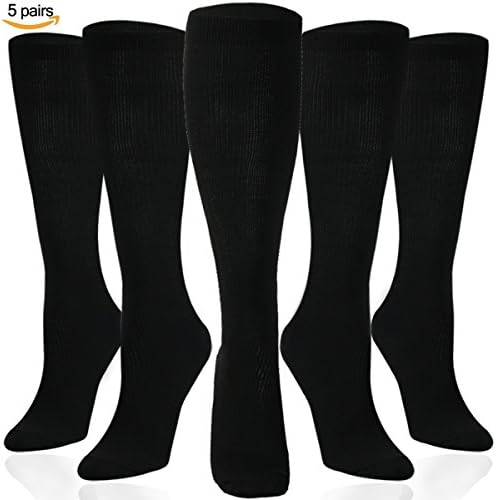 Compression Socks (5 Pairs/Pack) for Women/Men-Breathable Compression Stockings