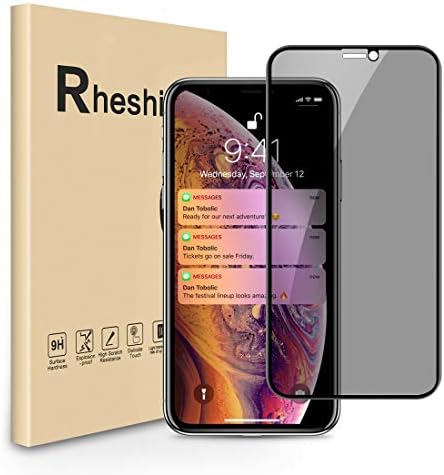 Privacy Screen Protector for iPhone Xs MAX 6.5 inches, Full Coverage Anti-Spy Anti-Scratch/Fingerprint Tempered Glass Film Shield Compatible Apple iPhone Xs MAX, 1-Pack