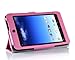 ProCase 2013 Version ASUS MeMO Pad HD 7 ME173X Protective Case with Bonus Stylus Pen - Tri-Fold Leather Cover Case for 2013 ASUS MeMO Pad HD 7 ME173X Tablet, Built-in Stand (Pink)