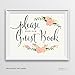 Andaz Press Wedding Party Signs, Floral Roses Print, 8.5-inch x 11-inch, Please Sign our Guestbook, 1-Pack, Unframed