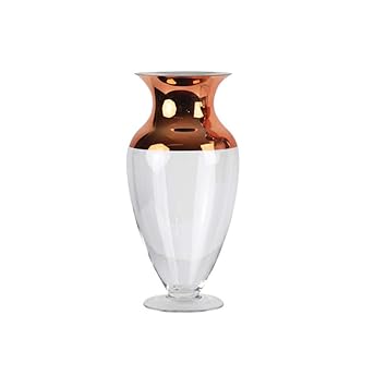 Amazon Com Jjxzm Glass Flowers Vase 40cm Rose Gold Luxury Glass
