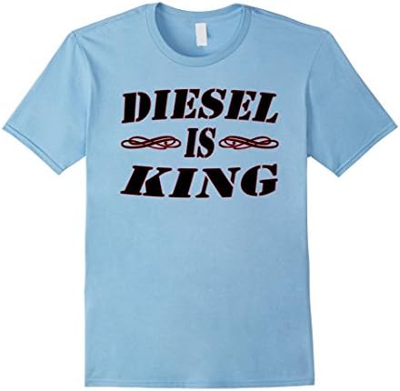 Mens Diesel Is King TShirt 2XL Baby Blue