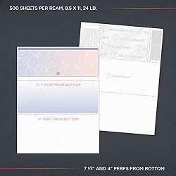DocuGard Blue/Red Prismatic Top Check, 8.5 x 11