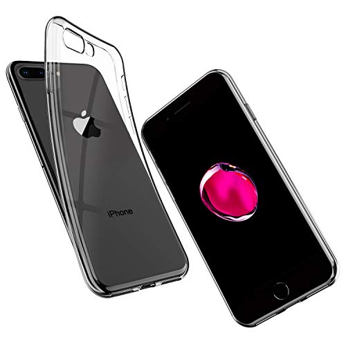 UNBREAKcable iPhone 8 Plus Case iPhone 7 Plus Case - Crystal Clear, Ultra-Thin Slim Soft TPU Silicone Protective Transparent Case Cover for iPhone 8 Plus iPhone 7 Plus