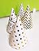 Boieo Party Hats Birthday Cone Set Gold Polka Dot Striped Paper for Adults Kids Happy Birthday Party Decorations 12 Pcs