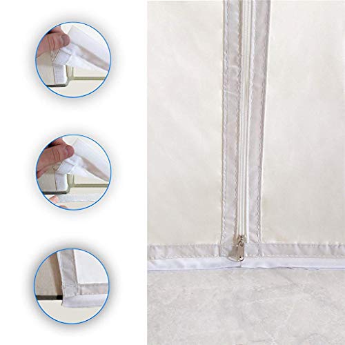 Clearance! Elogoog Zipper Screen Door Seal for Portable Air Conditioner Tumble Dryer Works Screen Door (90x210CM, White) - Thumbnail 3