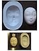 #0045 - Flexible FG Silicone Press Mold of a Doll Face Cab (Oval Shape, Female Character) - Handmade