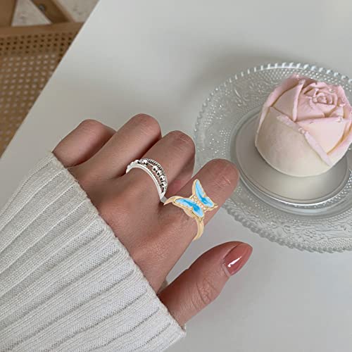 Fidget Rings, 3 Pack Anxiety Rings Spinner for Kids Women Gifts for Birthday Party Favor Easter Basket Stuffer Christmas Stocking