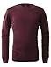 REGNA X BASIC Men's Pullover Crew Neck Lightweight Sweater in Rib Knit