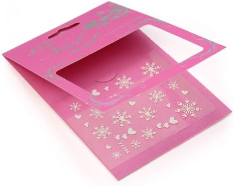 Fashion Women Christmas Nail Art 3D Sticker Snowflake &amp; Heart Glitter Decals New
