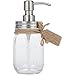 Nicole-Rhea Mason Jar Soap Dispenser/Lotion Dispenser (Includes Satin Brushed Soap Pump, Lid and Clear Ball Brand Glass Mason Jar) Model 10-100SC