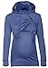 Happy Mama. Womens Nursing Hoodie Breastfeeding Sweatshirt Top Maternity. 272p (Jeans, US 14, 3XL)
