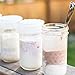 Blossom Mason and Canning Jar Storage Lid Caps, Silicone, For Wide Mouth Size Mason Jars, 4-Inches; Clear; Set of 4