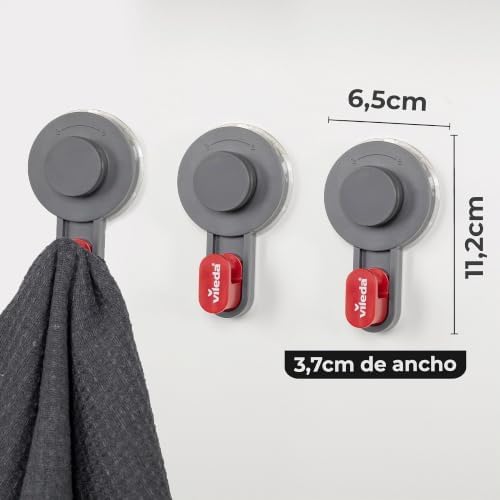 Juego de 3 ganchos adhesivos – Ganchos autoadhesivos y fuertes hasta 3 kg – Gancho de pared versátil autoadhesivo para baño, cocina y hogar – Fácil instalación sin taladrar