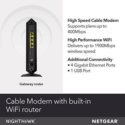 Netgear Nighthawk Cable Modem WiFi Router Combo