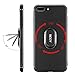 iPhone 8 Plus Silicone Case, iPhone 7 Plus Soft Case with Ring Stand for Men, WXY Flexible Thin Cover Slim Fit for Apple iPhone 8 Plus & 7 Plus 5.5'' Black