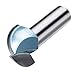 uxcell 1-inch Cutting Dia 1/2-inch Steel Shank 2-Flute Carbide Tipped Cove Core Box Router Bits