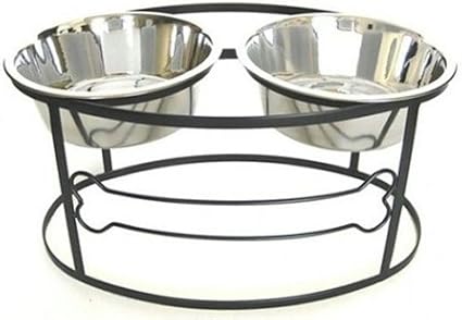 cast iron dog bowl stand