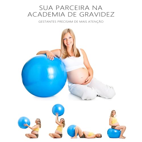 GODREAM Bola Pilates, Bola Fisioterapia, Bola Suiça, 55 cm, 65 cm, 75 cm, Anti estouro, Suporta até 300kg, Ideal para Gestante, Ginastica, Yoga, Academia e Pilates em casa, com Bomba