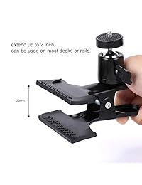 LANMU Soporte de sujeción para monitor de bebé Arlo, soporte de clip de escritorio para Wyze Cam Pan, sensor Oculus, estación base HTC Vive, cámara Arlo y otras cámaras de seguridad compatibles (negro, 2 unidades)