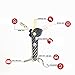 Smart Compact Key Holder Keychain Organizer- made of carbon fiber For Those Who like to stay Organized Fits all type of keys Up To 18 Tools Comes With Bottle Opener And Carabiner,Ring For Car Fobs