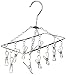 Honey-Can-Do DRY-01102 Clothes Drying Hanger Rack with 12 Clips, Chrome