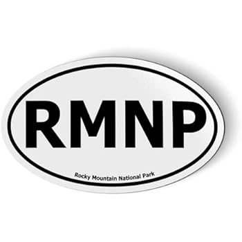 RMNP Rocky Mountain National Park Oval - Magnet for Car Fridge Locker - 5.5