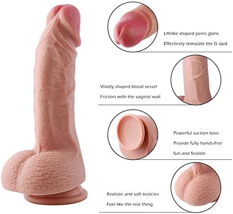 Xolove Perfect Size-d`i&l`do for Women Men Soft M-assager T-oys, FDA Approved (2019YJ-9)