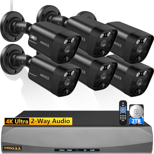 4K PoE Security Camera System 8CH NVR 6 Cameras