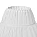 BKSKK Girls 3 Hoop Flower Girl Crinoline Petticoat Skirt with Lace Edge