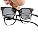 ClipShades 2 Pack Lightweight Clip-on Sunglasses and Anti Blue Ray Computer Glasses Combo with Flip Top Clip On Function for Prescription Eyeglasses Wearers