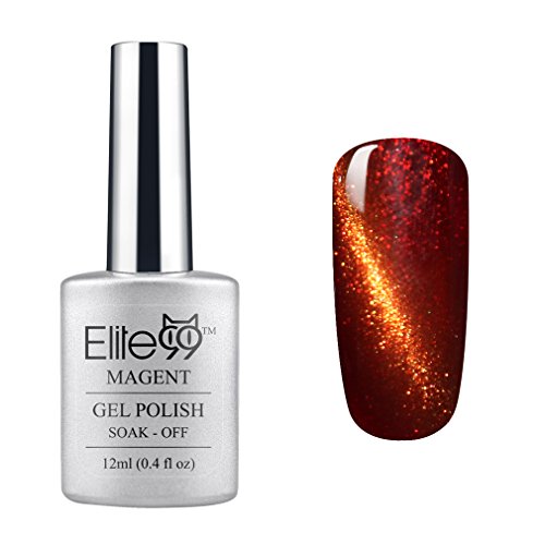 Elite99 Magnetic 3D Cat Eye Gel Polish Soak Off UV LED Nail Art Manicure Varnish Free Magnet 9924 Brownish Red with Gold Eye Elite99 Magnetic 3D Cat Eye Gel Polish Soak Off UV LED Nail Art Manicure Varnish Free Magnet 9924 Brownish Red with Gold Eye