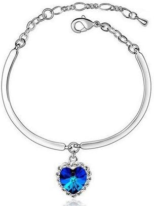 Heart of Ocean Royal Blue Crystal Rhinestone Bracelet Bb24 BB24A